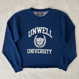 Call Her Daddy Unwell University Cropped Crewneck Sweatshirt Alex Cooper Size M